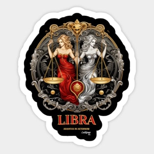 Dark Zodiac Libra: The Scales of Justice Sticker